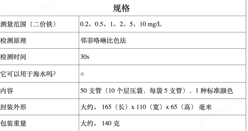 日本共立二价铁水质快速测试包