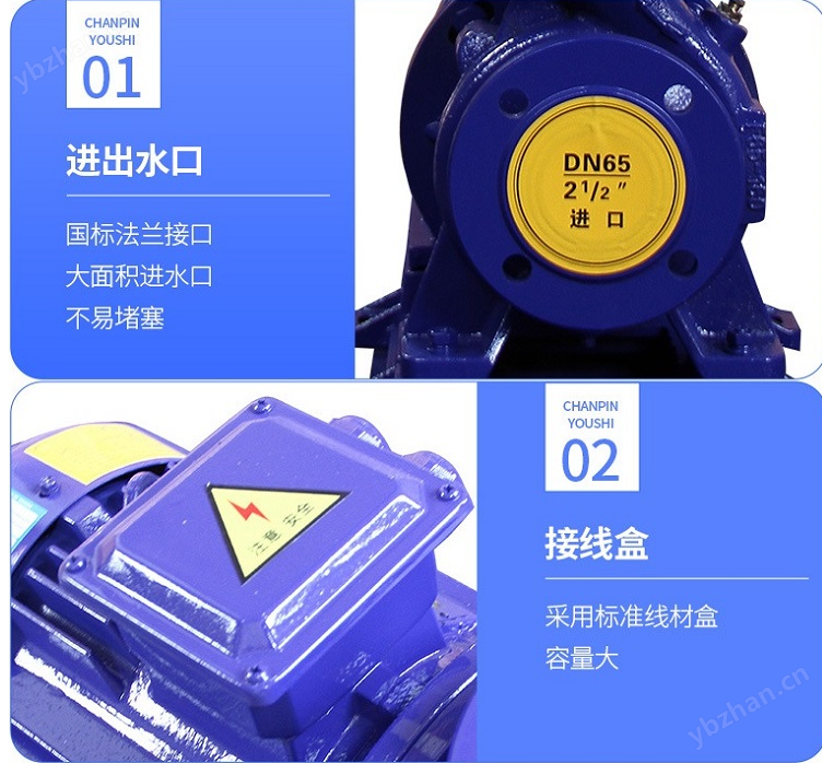 臥離單級離心泵管道式安裝
